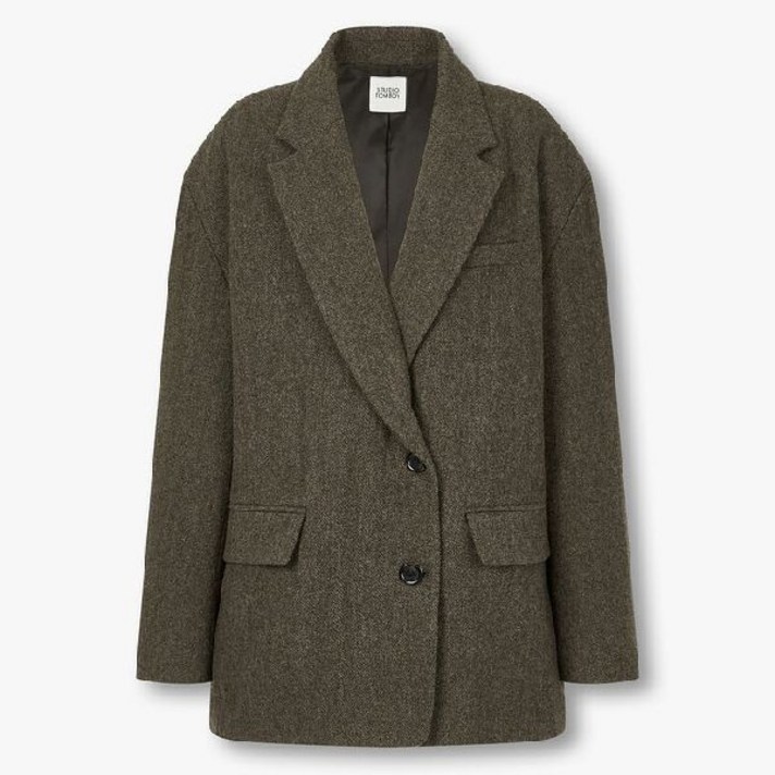 백화점 홈쇼핑 정품 스튜디오 톰보이 헤링본 오버핏 자켓9104412851