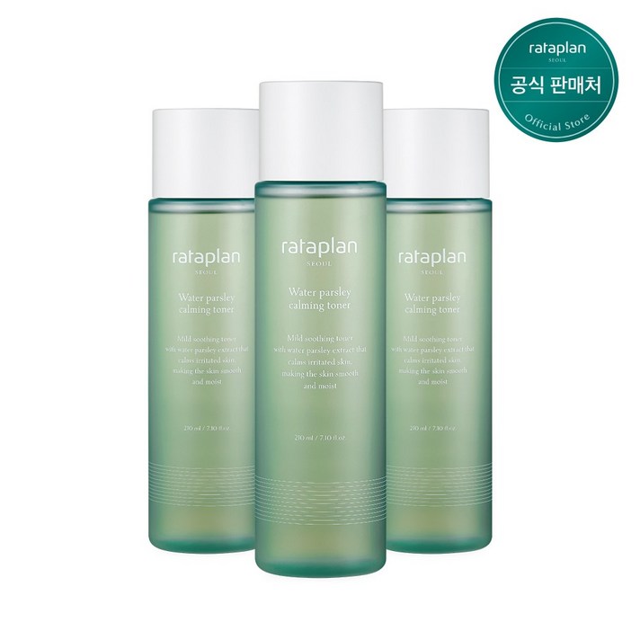 라타플랑 미나리 진정 토너, 210ml  피부 열감진정 결개선, 210ml, 3개