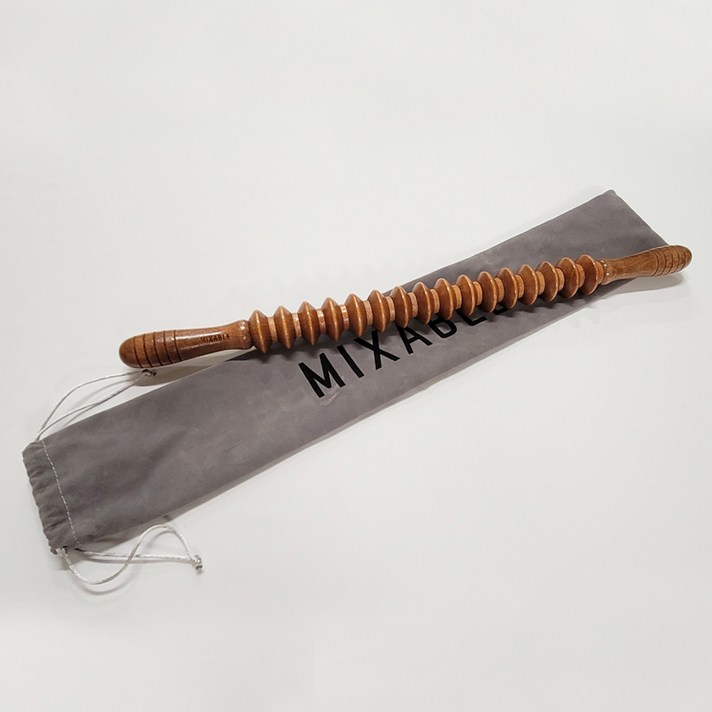 믹스어블 고급 귀목 릴 마사지롤러전용파우치, 1개, 브라운