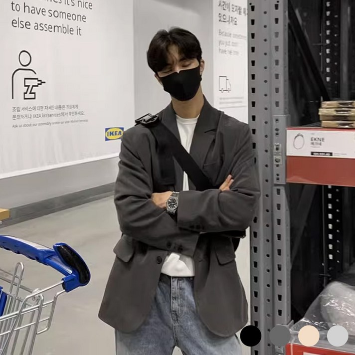 Titikong 남성 자켓 데일리 빅사이즈 정장 사계절 경량캐주얼 수트