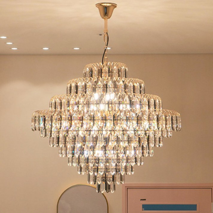 라엘 크리스탈 28등 펜던트 샹들리에 E17x28ea 램프포함