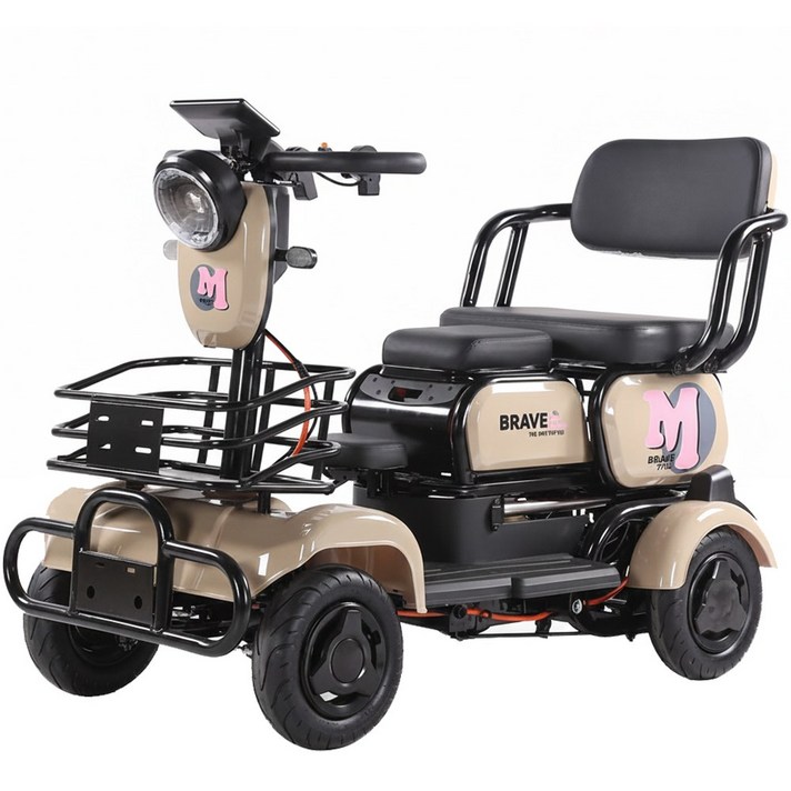 엠브레이브 안전한 노인전동차 어르신 사륜 전기스쿠터 중장년 효도 선물 바이크 네발 전기차, 레드, FNS 60V20A