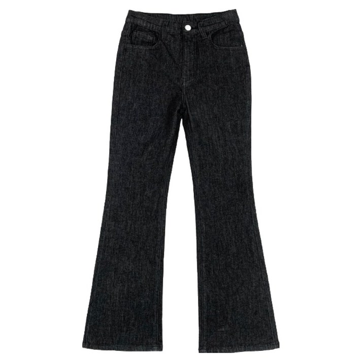 플랜데이 여성용 숏/롱 기장 치키 속밴딩 워싱 세미부츠컷 데님팬츠