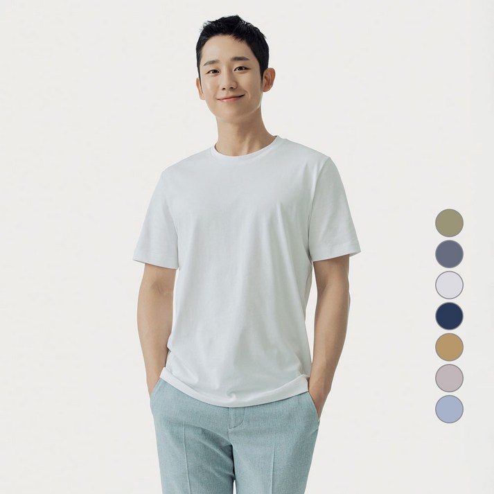 마인드브릿지 남성용 냉감 통기성 수피마 에어로쿨 반팔 티셔츠 MATS0120