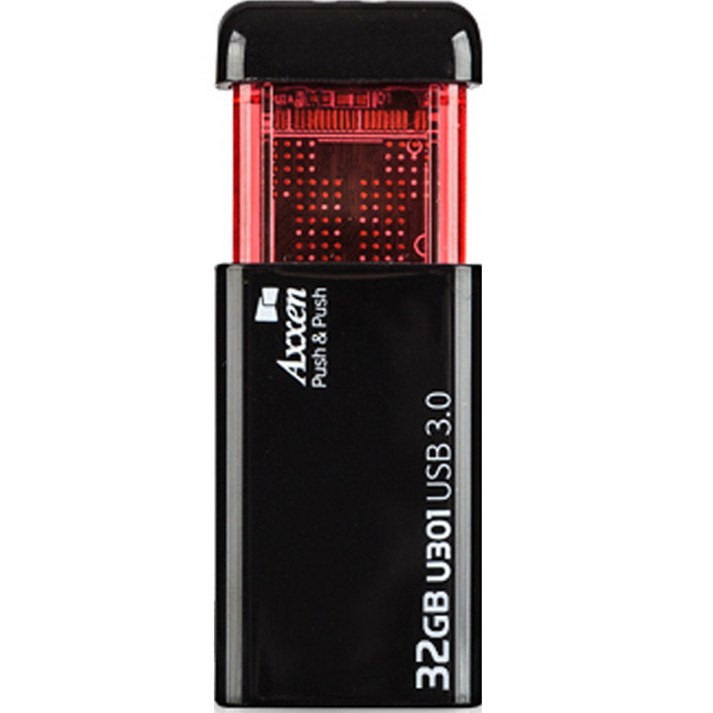 usb32 액센 U301 PUSH 초고속 클릭형 USB3.0 메모리, 32GB