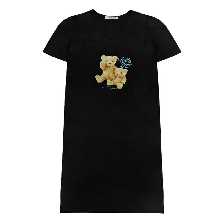 테디베어 브이넥 오버핏 롱 원피스 TBONOPD20057