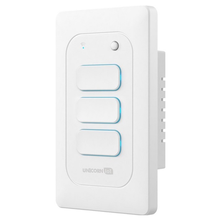 유니콘아이오티 WIFI방식 무선원격제어 스마트 벽스위치 3구 TS-SW