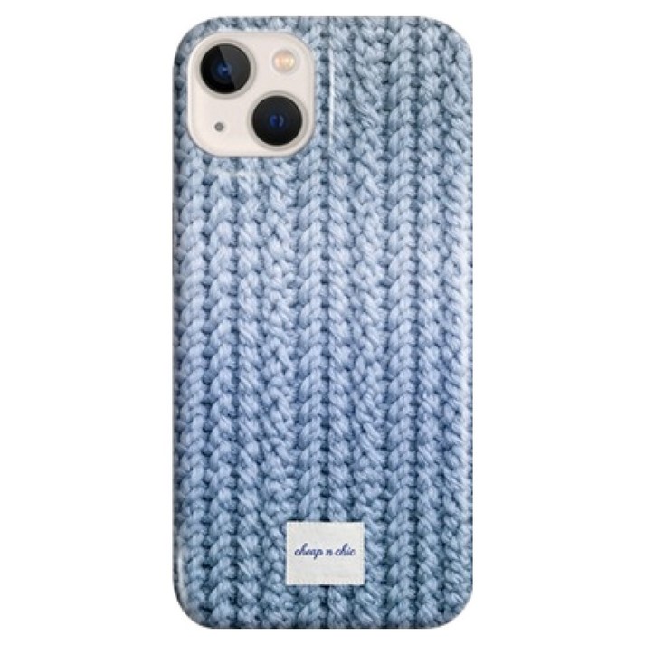 칩앤칙케이스 소프트 스웨터 유광 슬림 하드 휴대폰 케이스