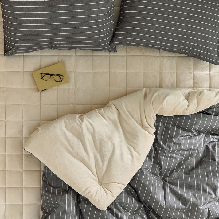 파르페by알레르망 국내 제조 볼드 60수 고밀도 밍크극세사 차렵이불패드 세트