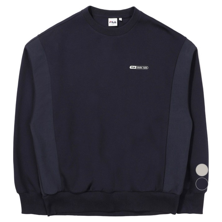 휠라 남녀공용 우븐 배색 맨투맨 FS2POE1182X