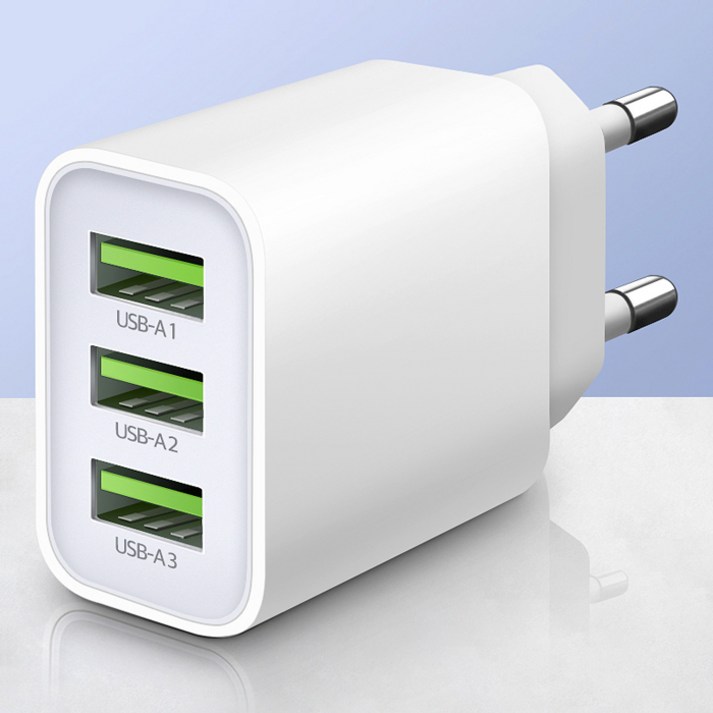 홈플래닛 18W 3포트 USB 멀티 충전기 어댑터 홈플래닛 18W 3포트 USB 멀티 충전기 어댑터