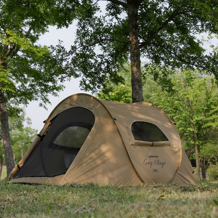 캠프빌리지 원터치 열차단 팝업텐트 S