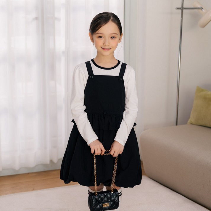 라라아망 펑키 벌룬 멜빵 원피스