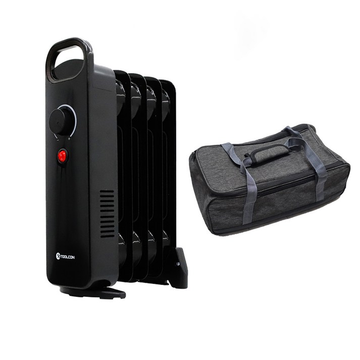 캠핑라디에이터 미니 캠핑히터 발난로 사무실 저전력 500W 전용가방세트