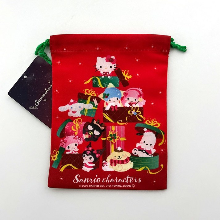 일본 정품 산리오 크리스마스 복주머니 파우치
