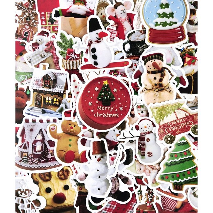 크리스마스 스티커 C형 세트 성탄절 다이어리꾸미기 트리 장식 귀여운 다꾸 용품 굿즈