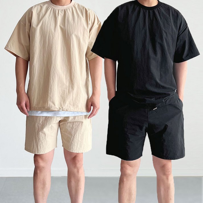 커먼타이거 반팔 나일론맨투맨 우븐맨투맨 바람막이맨투맨 오버핏