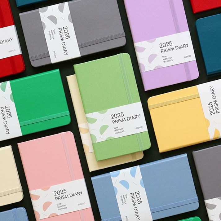 인디고 2025 프리즘 슬림 먼슬리 날짜형 수첩 월간 다이어리