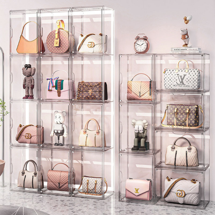 찬람 명품 신발 가방보관함 투명 가방정리함 아크릴케이스, 8개, 40*30*25cm