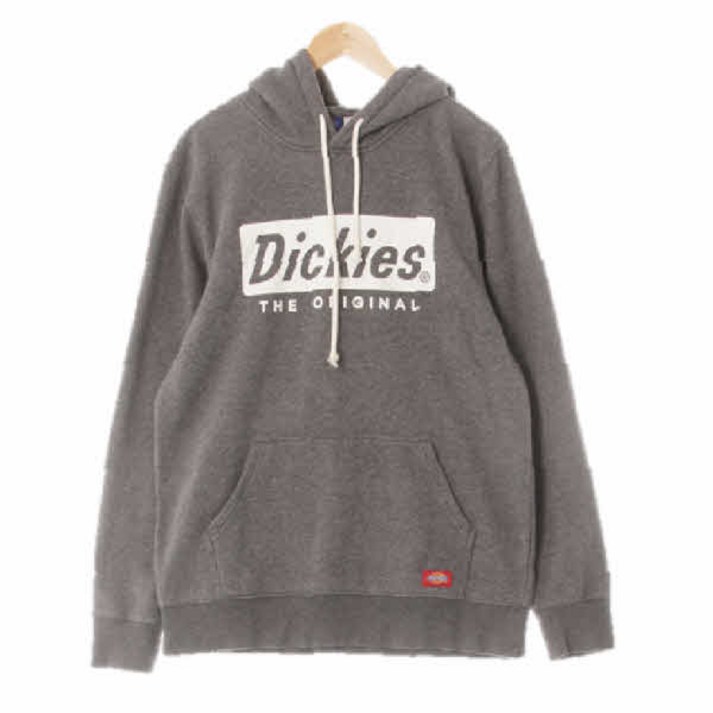 7116 디키즈 다크멜란지그레이 프린팅 면혼방 빅오리지널로고포켓후드티 [L]