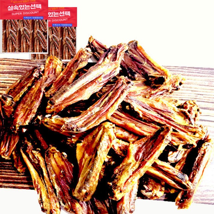 1+1 수제명가 오리윙500g 대용량팩, 오리날개500g 수제간식, 1개, 오리윙500g+오리윙500g, 500g