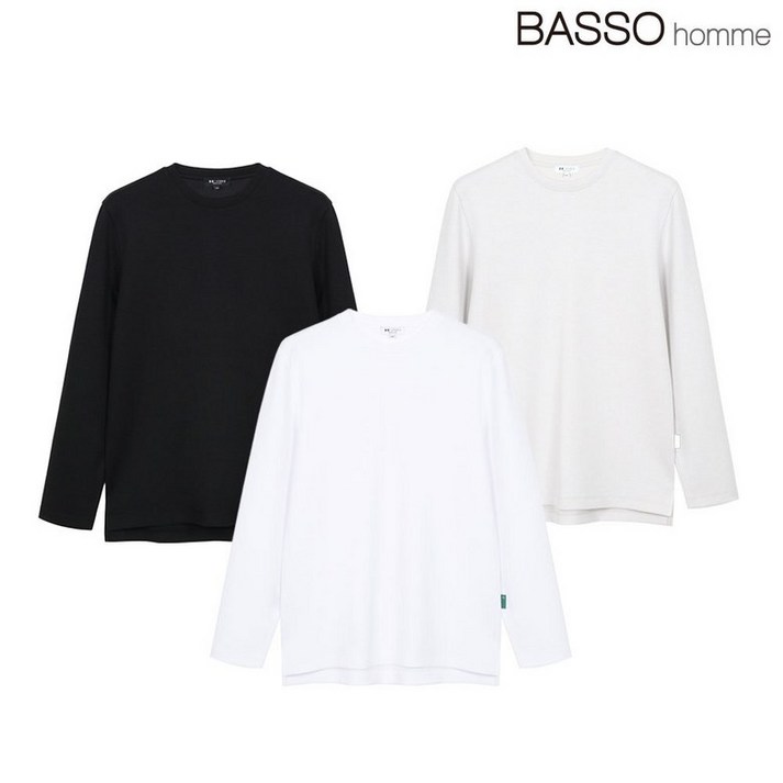 바쏘옴므 바쏘옴므  릴렉스 라운드 티셔츠 3 color