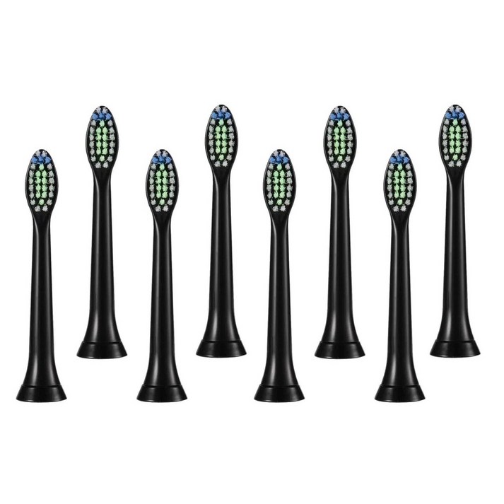 필립스 전용 전동칫솔 호환 리필모 HX9350 HX9351 HX9352 호환 칫솔모 (블랙), 8개, 필립스 (블랙)