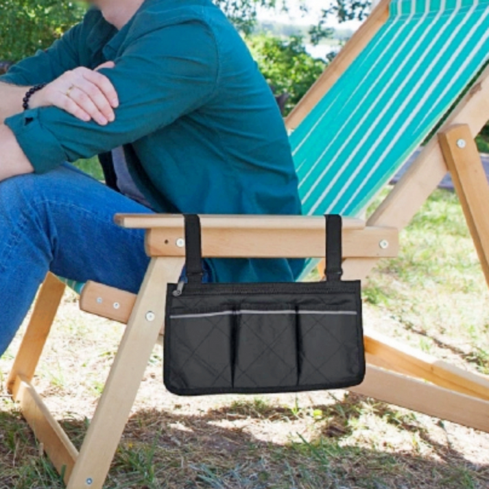보리별 사이드 포켓 주머니 캠핑의자 보행기 수납 낚시 사무실의자 공간활용