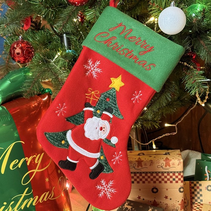 리드홈  XMAS 크리스마스 트리 장식 소품 양말 주머니