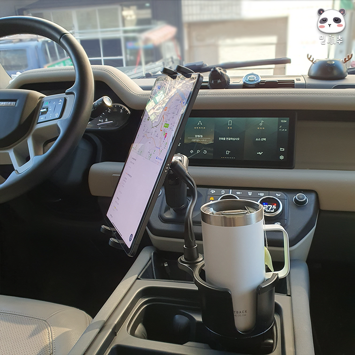 믿추 차량용 컵홀더 휴대폰 태블릿 거치대 자바라, 관절 머그컵,텀블러 거치가능, 블랙자바라, 1개