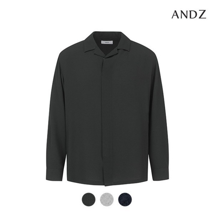 앤드지 앤드지  릴렉스핏 오픈카라 긴팔 셔츠_BZD2WC1104