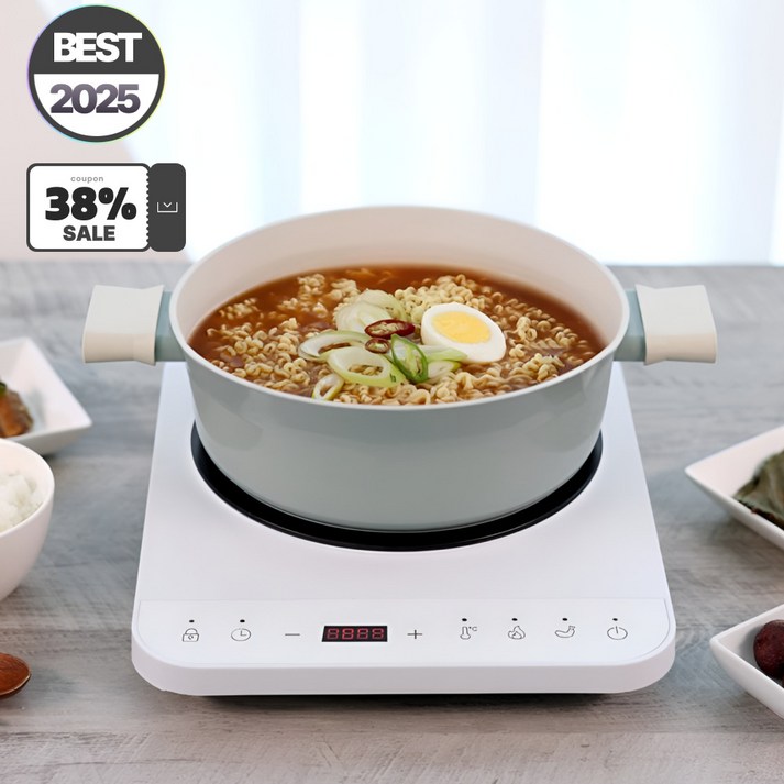 키친아트 허브 고화력 인덕션 1구 핑크 KI1000P