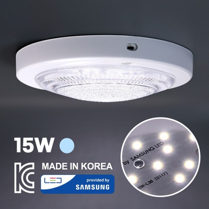 LED 원형 현관 계단 복도 베란다 15W 건식 센서등 LED 원형 현관 계단 복도 베란다 15W 건식 센서등