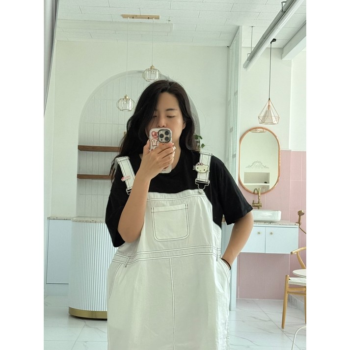임부복 빅사이즈 루즈핏 삐삐 멜빵원피스