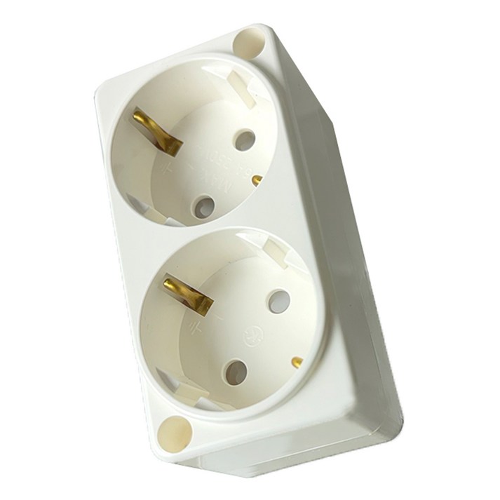 이터칭 노출 콘센트 핀 타입 , 국산 신형, 1개, 크림 아이보리, 9.5cm