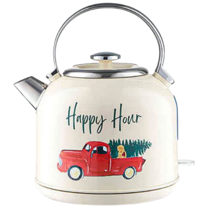 NOBILION 강성적인 아메리칸 레트로 전기포트 토스터기 세트 304 스테인레스 빈티지 무선 주전자 집들이 선물, 주전자