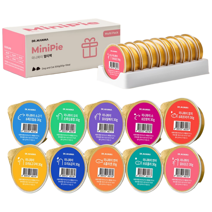 [공식몰]닥터맘마 미니파이 강아지 고양이 습식 캔 간식 30gx10캔