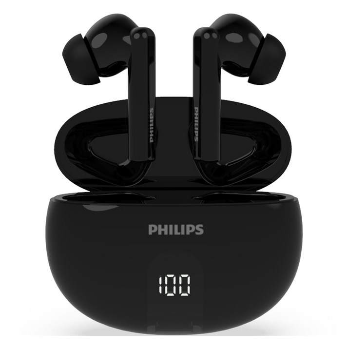 필립스 ANC 노이즈캔슬링 무선 블루투스 5.4 이어폰, TAT3559, 블랙