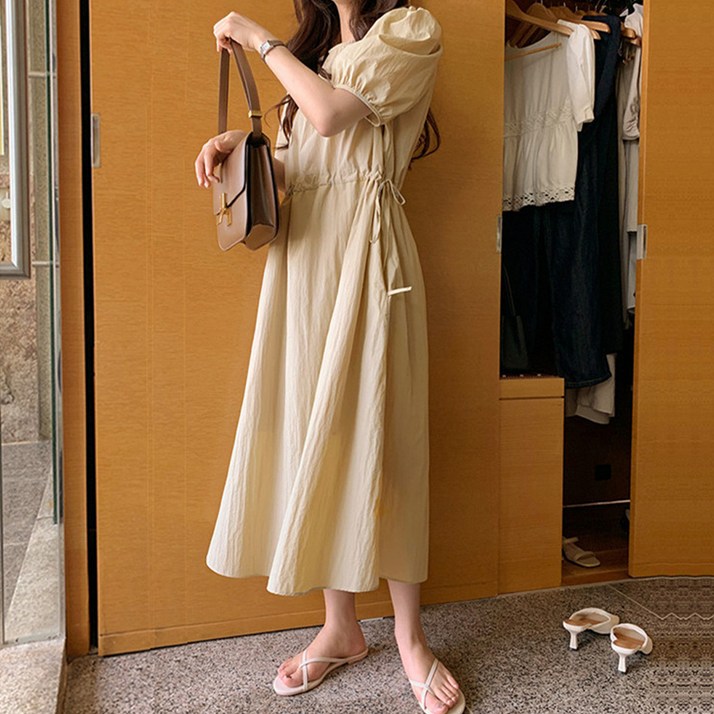 페이퍼먼츠 루메온 허리 셔링 A라인 원피스 10827 빅사이즈 포함