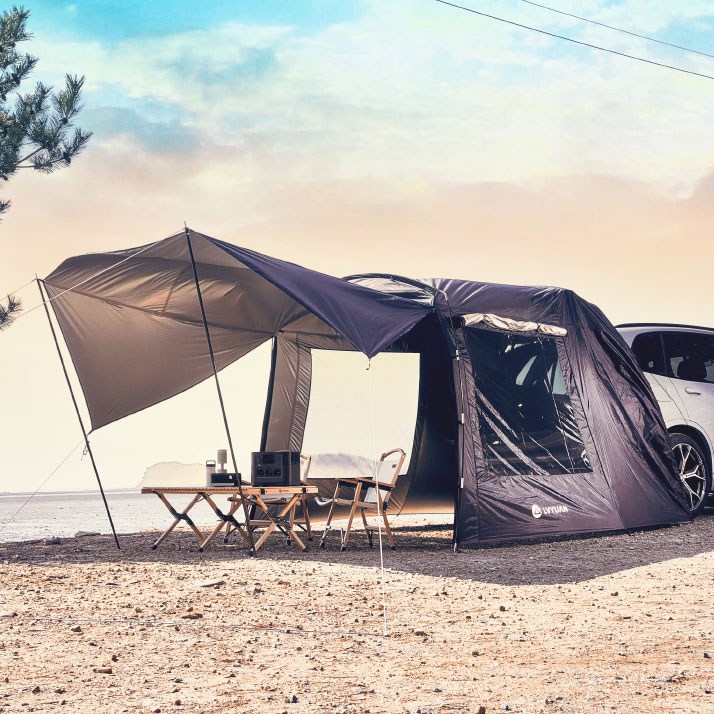 녹원 차박텐트 도킹쉘터 캠핑 방수 그늘막 타프세트 대형 6-8 인용