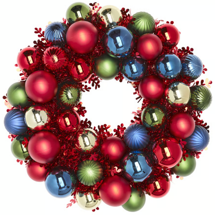 이케아 VINTERFINT 빈테르핀트 리스 장식공 레드/그린 38cm 906.143.30