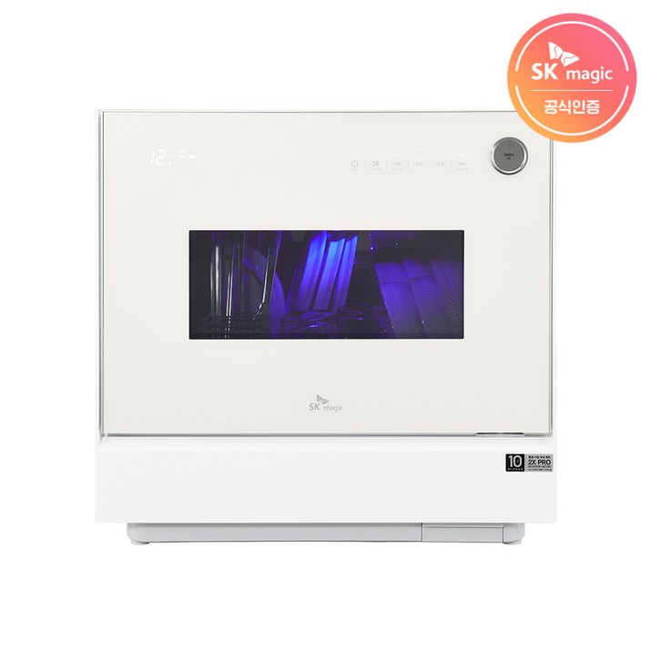 SK매직 트리플케어 콤팩트 식기세척기 DWA19C2P 6인용, 크림베이지, 열풍건조, 자동문열림