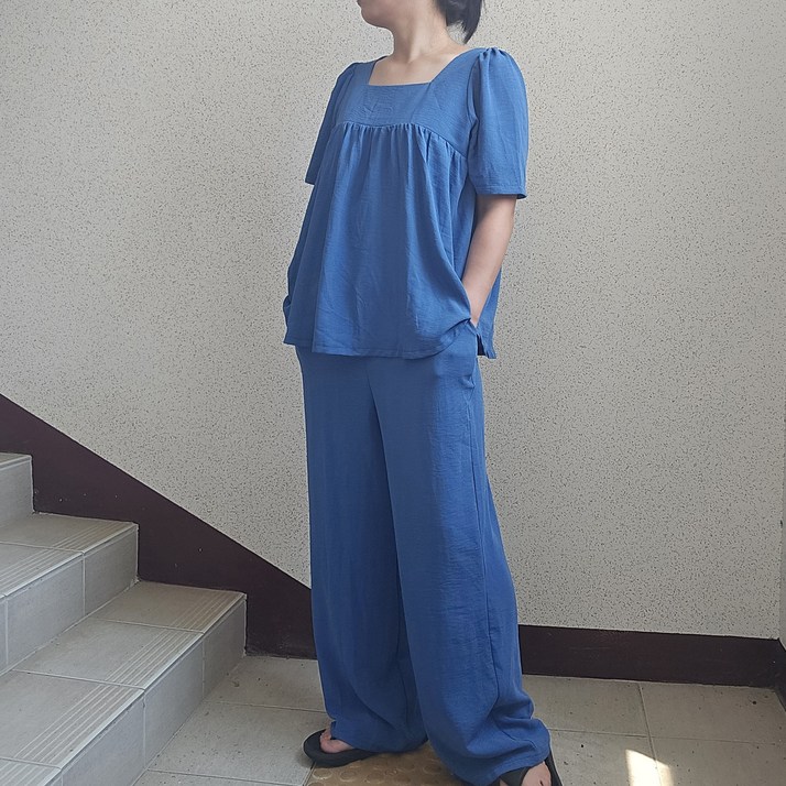 린넨 핀턱 밴딩 쿨 세트