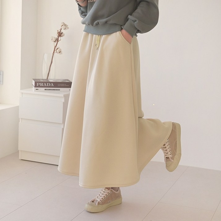 데일리앤 케로 A라인 밴딩 롱치마 포켓 도톰 무지 기모 겨울 플레어 맥시 롱스커트 데일리앤 케로 A라인 밴딩 롱치마 포켓 도톰 무지 기모 겨울 플레어 맥시 롱스커트