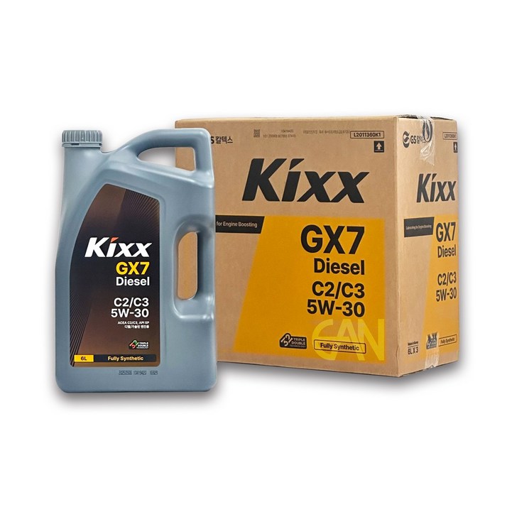 KIXX GX7 디젤 C2 C3 5W30 6L 디젤 엔진오일
