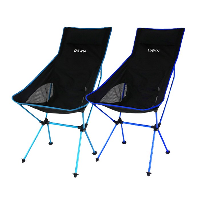 던 고르고 휴대용 접이식 캠핑 의자 체어 캠핑용품 1+1, 하늘색+파란색