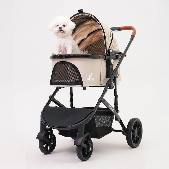 플리다스 디럭스 분리형 원터치 펫 유모차 개모차 애견 반려견 경량 퀵폴딩 소형견 중형견