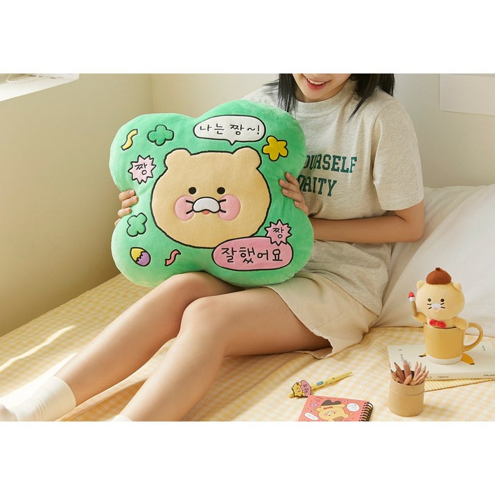 카카오프렌즈 최고심 춘식이 행운 쿠션