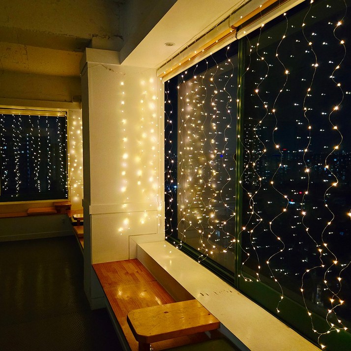 트리킹 24V 드럼롱커튼 캠핑 줄전구 인테리어전구 420구사은품증정, 웜색, 2개