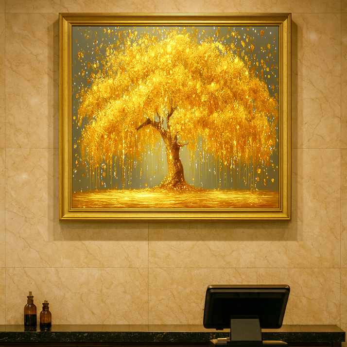 세잔느화실 인테리어 돈벼락 부자되는 황금나무 풍수 재복 금전운 돈벼락 재물가득 4종